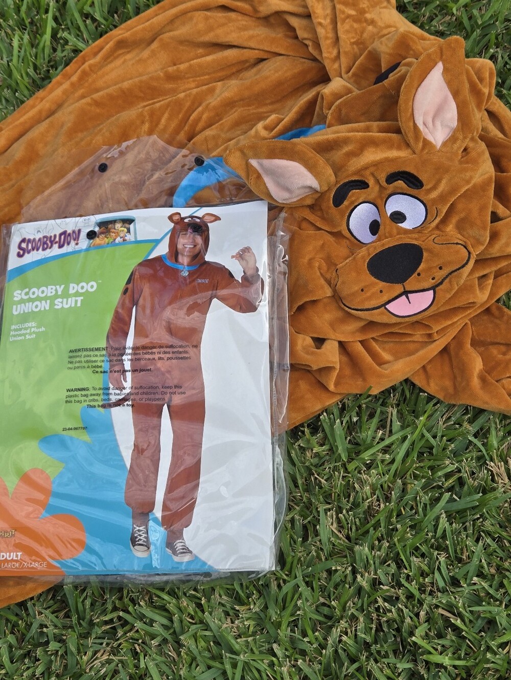 Scooby Doo Onesie Costume, Adult scooby doo costume one piece L - XL has a tail!
